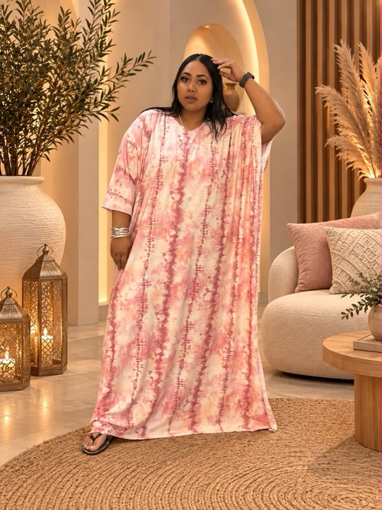 Kaftan in Pink Tie-Dye, modest clothing by RCL by Rieffs, Cape Town